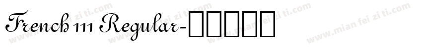 French 111 Regular字体转换